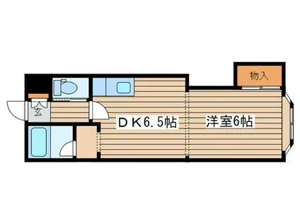ツチダマンション(1DK/2階)の間取り写真