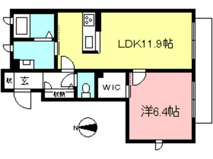 サニーメゾン(1LDK/1階)の間取り写真