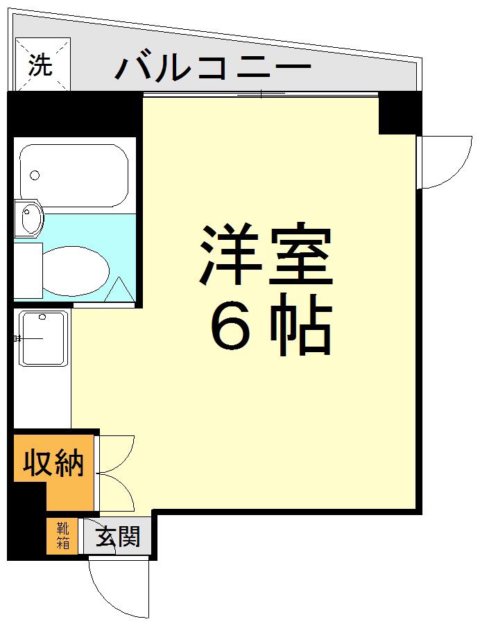 Mビル(ワンルーム/3階)の間取り写真