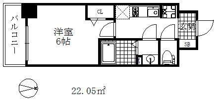 プレサンス兵庫駅前(1K/10階)の間取り写真