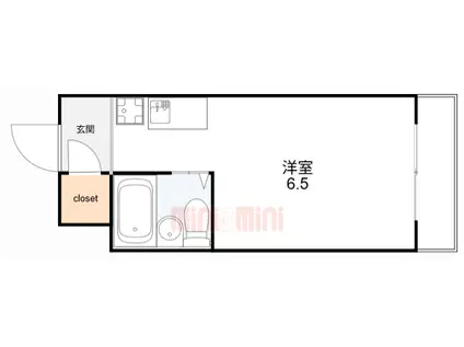 プラス六甲(1K/3階)の間取り写真