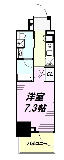 ステージグランデ八王子III(1K/5階)の間取り写真