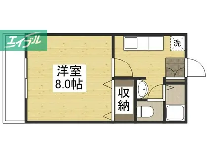 BEE-LINE N B(1K/1階)の間取り写真