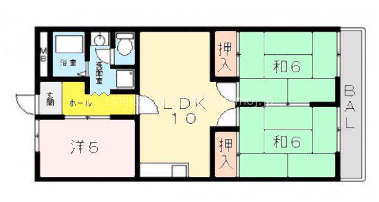 ハイム太子堂(3LDK/3階)の間取り写真
