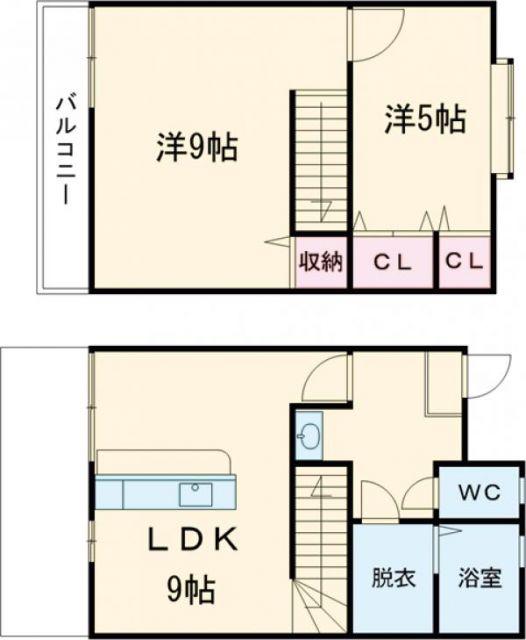 シンシア(2LDK/1階)の間取り写真