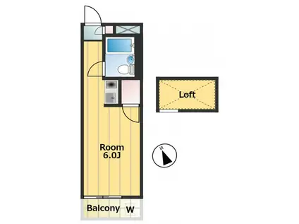 フォーラムセブン(ワンルーム/2階)の間取り写真