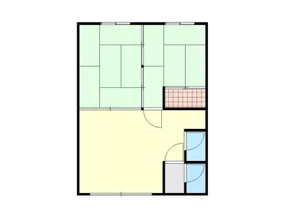 宝生マンション(2DK/1階)の間取り写真