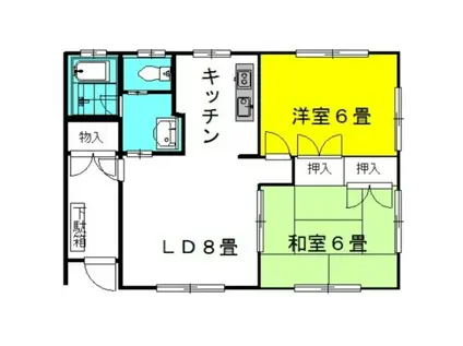 ラフォンテ・ノヴァ ノース(2LDK/1階)の間取り写真