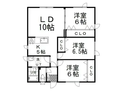 メゾンN(3LDK/2階)の間取り写真