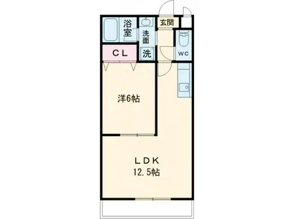 リゾナーレ石河(1LDK/2階)の間取り写真