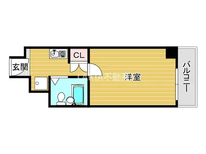 エルデ大手前(1K/4階)の間取り写真