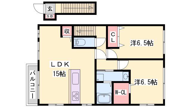 コンフォート大島IV(2LDK/2階)の間取り写真