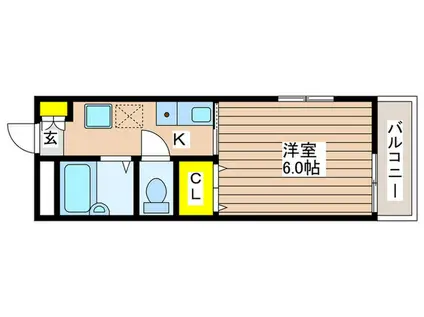 ルネッサンス志村(1K/1階)の間取り写真