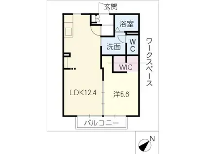 グランド・ソレーユ(1LDK/1階)の間取り写真