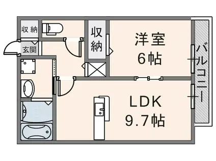 アルヴェアーレII(1LDK/1階)の間取り写真