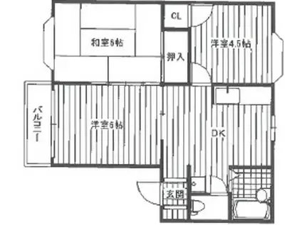 サンシティ高山(3DK/2階)の間取り写真