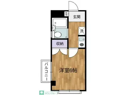 ハイムカトレア田無II(1K/2階)の間取り写真