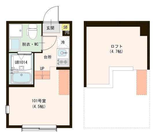 CASA HAML(ワンルーム/1階)の間取り写真