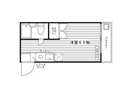 MAISON酒井(ワンルーム/3階)の間取り写真