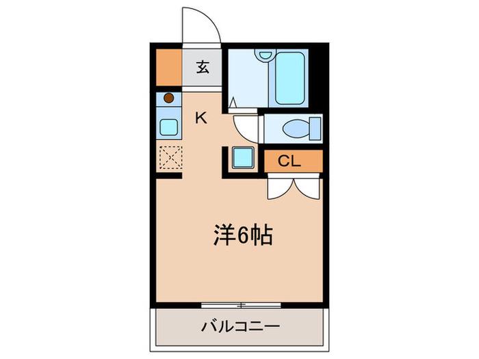 ド-ビ-コート(1K/3階)の間取り写真