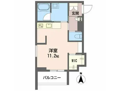 ブリリア長町(ワンルーム/2階)の間取り写真