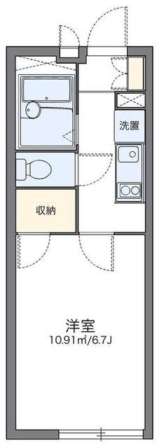 レオパレスクリムゾン矢口(1K/3階)の間取り写真