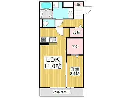DUCCOVIII(1LDK/3階)の間取り写真