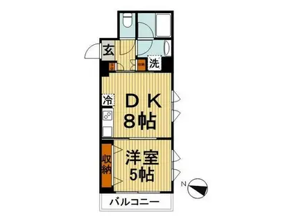 パークキューブ本郷(1LDK/4階)の間取り写真