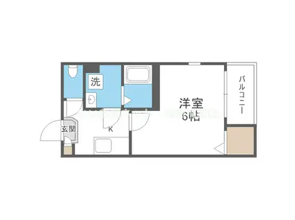 EMIA千里丘(1K/3階)の間取り写真