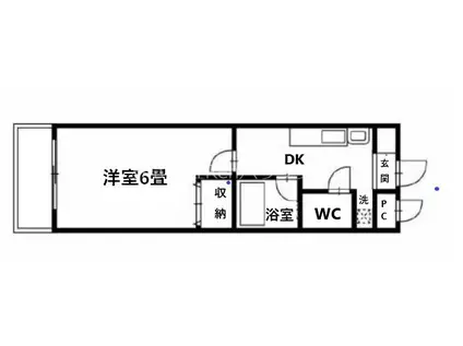 チェリーハイツ(1K/3階)の間取り写真