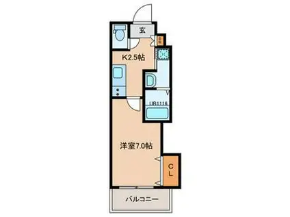 A-MENT385(1K/1階)の間取り写真