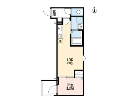 ROBOT HOME 鉄道博物館II(1LDK/3階)の間取り写真