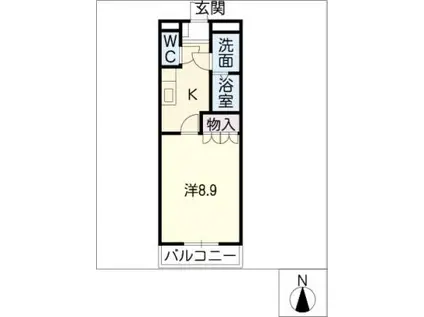パストラル南条(1K/2階)の間取り写真