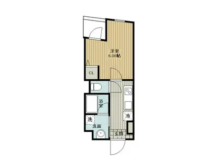 GRUE SOSHIGAYA(1K/2階)の間取り写真