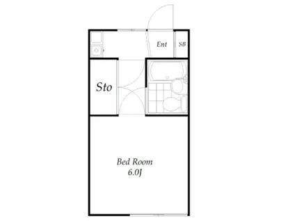 エムハウス(ワンルーム/1階)の間取り写真