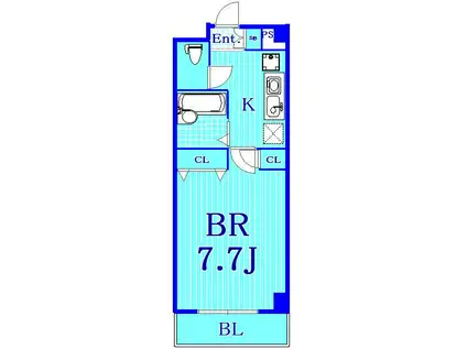 パルテール大久保(1K/2階)の間取り写真