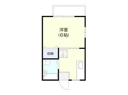 サンモール東金(1K/2階)の間取り写真