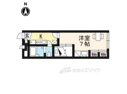 レオパレス八風(1K/2階)の間取り写真