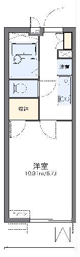 レオパレスしろがね(1K/3階)の間取り写真