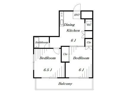 大塚ビル2(2DK/5階)の間取り写真