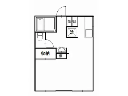 サクラコーポ(ワンルーム/1階)の間取り写真