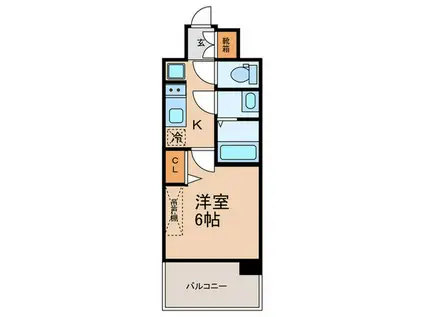 プレサンス十条凛華(1K/4階)の間取り写真