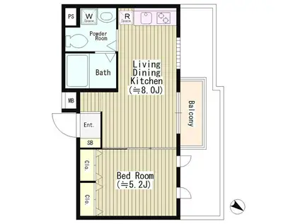 パーク西小山(1LDK/3階)の間取り写真