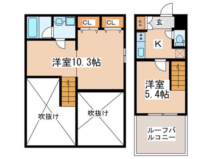セントエルモ町田(2K/4階)の間取り写真