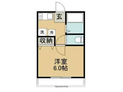 春日ホワイトコーポII(1K/2階)の間取り写真