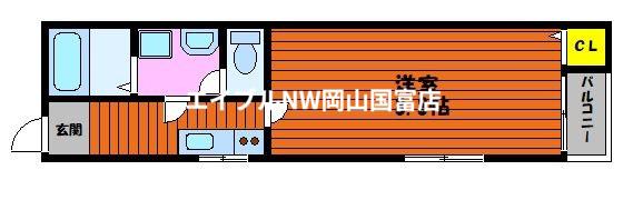 PRINCE北方(1K/1階)の間取り写真