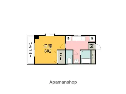 エクセル二村台(ワンルーム/1階)の間取り写真