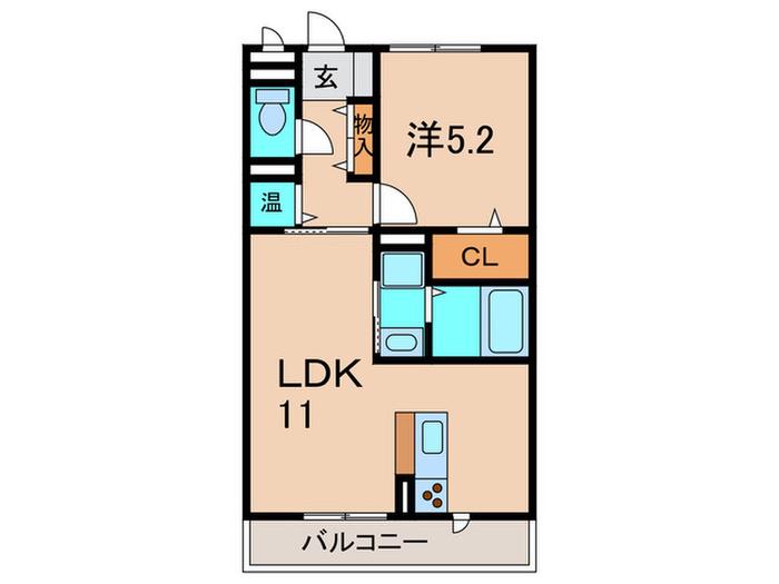 LOTHLORIEN(1LDK/3階)の間取り写真