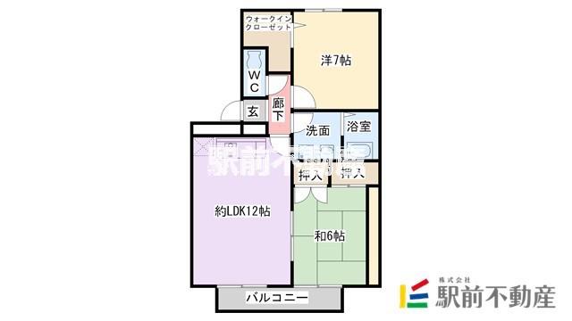 ストークハイム(2LDK/3階)の間取り写真