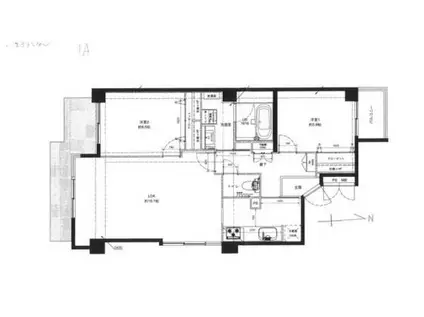 目白テラスドハウス(2LDK/1階)の間取り写真